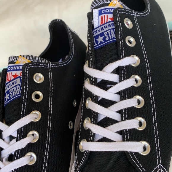 CONVERSE CTAS OX BLACK/RUSH BLACK/RUSH BLUE WMNS - Picture 10 of 14